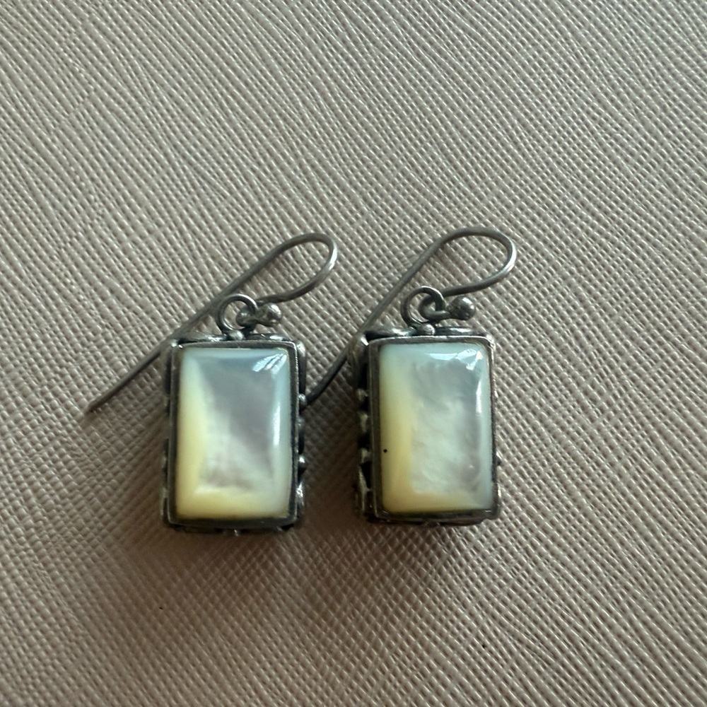 Chic Opalite Rectangular Drop Earrings - image 1